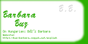 barbara buz business card